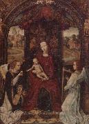 unknow artist The madonna and child enthroned,attended by angels playing musical instruments oil painting picture wholesale